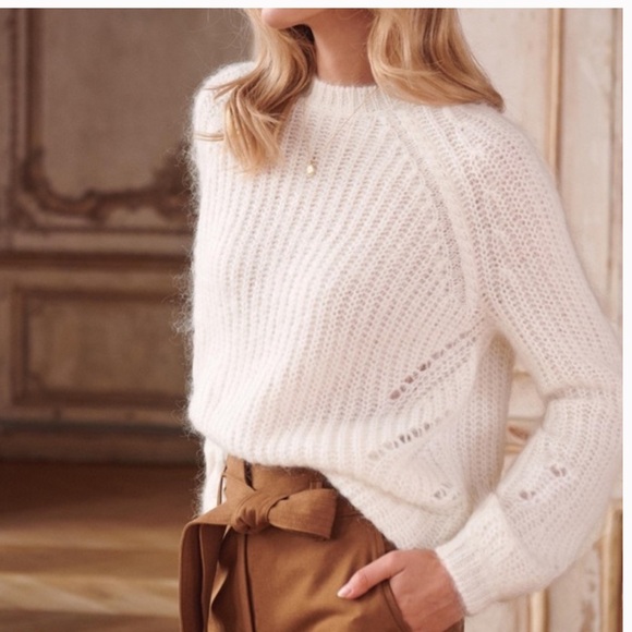 Sézane Dwee Jumper Ecru La Maille Sézane Sweater Size M - Picture 2 of 9